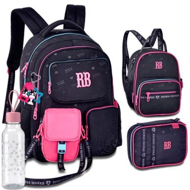 Imagem de Kit Mochila Costa Rebecca Bonbon Escola Juvenil shoulder bag, Preto