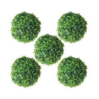 Imagem de 5 Unid. Bola de Grama Artificial 18cm Topiaria Decoração