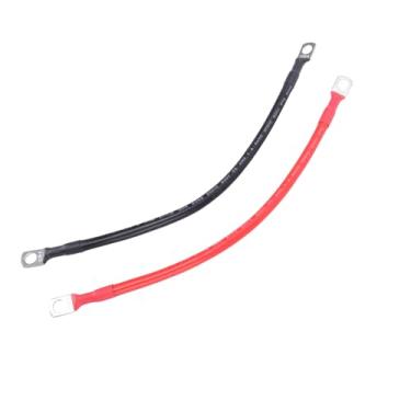Imagem de Garosa Cabo de Bateria de 6 AWG, Cabos Inversores de Bateria de Cobre OFC Puro de Calibre 6 de 18 Polegadas Com Terminais de 0,31 pol., para Inversor de Energia de Motocicleta de