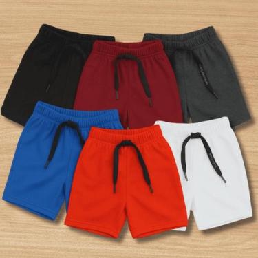 Imagem de Kit com 6 Unds de Shortinhos Bebê Menino Menina Dry Ultra Leve e Fresc