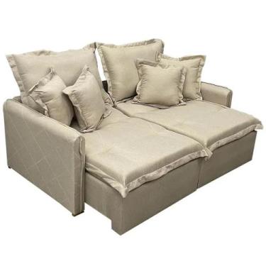 Imagem de Sofá Cama Lima 180cm em Linho 2 Lugares Retrátil e Reclinável União Co