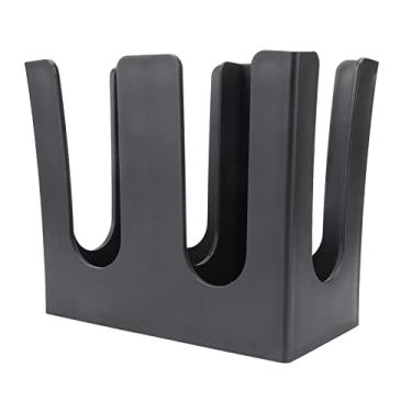 Imagem de Porta-copos e tampa MUNEFE, dispensador de xícara de café, plástico reto com 2 compartimentos, organizador de porta-copos de papel preto para copos descartáveis, loja de chá