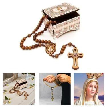 Imagem de Terço nossa senhora de fátima com caixinha estampada - FORNECEDOR 2