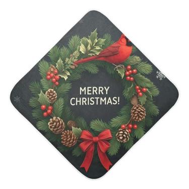 Imagem de Burbuja Toalha de banho para bebê com guirlanda de Natal - Toalha com capuz de musselina macia e absorvente para recém-nascidos e bebês, 89 x 89 cm