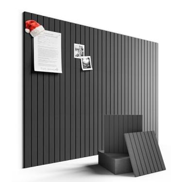 Imagem de Fluxynara Quadro de avisos grande de feltro 122 cm x 91 cm Alternativo para quadro de cortiça - pacote com 12 com 70 abas adesivas removíveis seguras, quadros de cortiça para paredes, quadro de