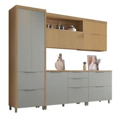 Imagem de Armário De Cozinha Completa 100% Mdf 7 Portas 6 Gavetas Mariah Nesher 