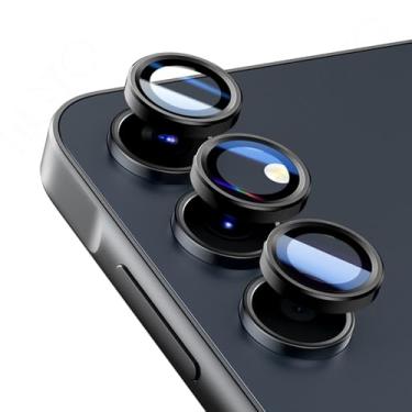 Imagem de Zeking (2 conjuntos de protetores de lente de câmera compatíveis com Samsung Galaxy A37/A57 5G, claridade HD, ultrafino, 9H, vidro temperado com bordas de alumínio, capa de lente de metal individual