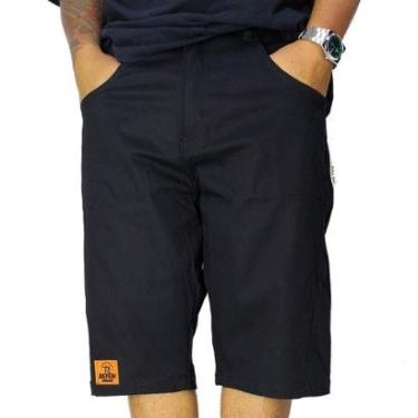 Imagem de Bermuda Sarja Refen Bordado Balão Logo 1989 Preto-Masculino