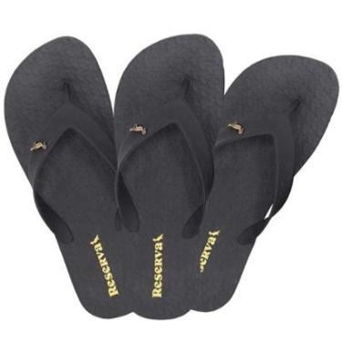 Imagem de Kit 3 Chinelo Masculino Reserva Go Casual Borracha Premium 750040738 Cor:;Tamanho:45-46-Masculino