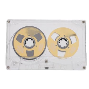 Imagem de Naroote Fita Cassete Em Branco Bobina a Bobina Adornada Com Móveis para Gravação de Som de 50 Minutos para Músicos, ABS e Material de Liga de Alumínio (Ouro)