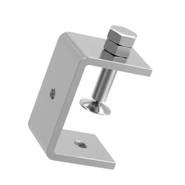 Imagem de FOCMKEAS Braçadeira de parafuso pequena de aço inoxidável 304 de alto desempenho de 47 mm para uso pesado, com mandíbula larga estável e design de viga I, adequada para marcenaria, processamento de