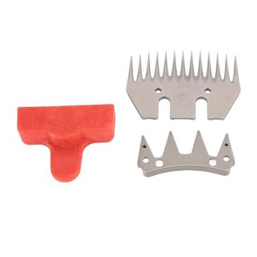 Imagem de aqxreight Lâminas de Reposição para Tesouras de Ovelha Lâminas Profissionais de Tosquia de Aço Inoxidável para Ovelhas Alpacas Cabras 13 Dentes Retos 4 Dentes Tratamento Térmico Tesouras de de Alta R