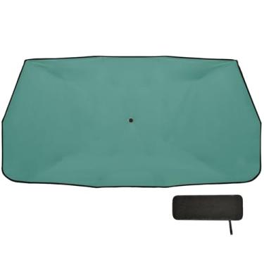 Imagem de Guarda-chuva verde tartaruga marinha para para-brisa de carro cobertura completa proteção solar para janela de carro 147 x 75 cm essenciais de carro