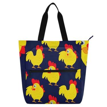 Imagem de Linda sacola feminina amarela vermelha de desenho animado para trabalho, lona, praia, escola, bolsas para uso diário, para amantes de livros, presentes