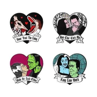 Imagem de Pins De Esmalte De Personagens De Filmes De Terror De Halloween, Broch