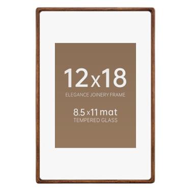 Imagem de CULER Moldura para fotos de 30 x 45 cm, exiba imagens de 30 x 45 com tapete ou 21 x 28 sem, moldura rústica de madeira de fazenda com vidro verdadeiro, molduras para galeria de parede