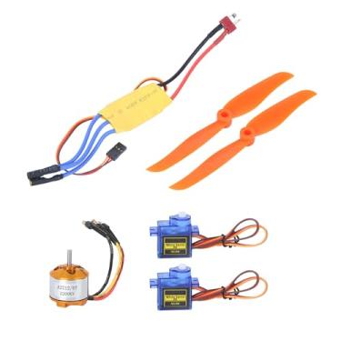 Imagem de Naroote Conjunto de Motor Sem Escova Poderoso A2212 2200KV para Avião RC, Hélice 30A ESC SG90 9G Micro Servo 6035, Adequado para Aeronaves 400-450, Material ABS (Motor 2212 KV2200 + hélice 6035 +