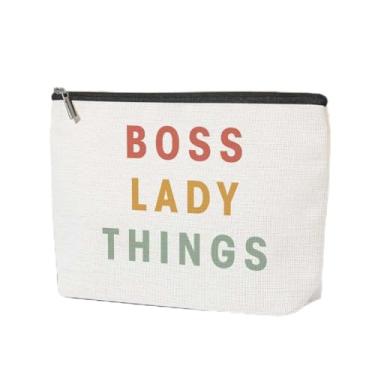 Imagem de Bolsa de maquiagem motivacional para presentes, bolsa de cosméticos para saúde mental, afirmações, presentes para mulheres, amigas, irmãs, colegas, LCS multicolorido 02482, 9.6 × 7 × 0.5 inches