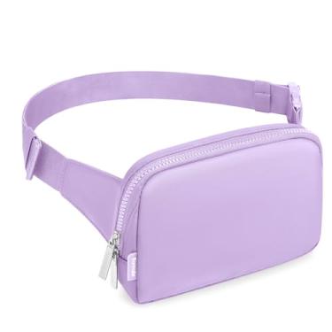 Imagem de Bomvabe Bolsa de cinto 2L Everywhere para mulheres e homens, pochete grande com alça ajustável de 140 cm, bolsa de cintura com vários bolsos, bolsa transversal resistente à água para viagens, academia