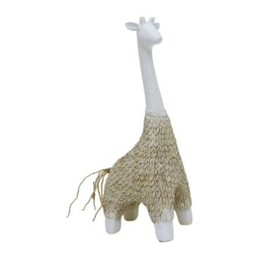 Imagem de Baoblaze Estátua de Girafa, Estatueta Decorativa Colecionável, Escultura Abstrata, Ornamento de Mesa para Centro de Mesa, Decoração de Escritório e Casa, S