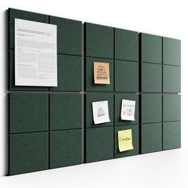 Imagem de Bumusty Quadro de avisos grande de feltro 122 cm x 91 cm Alternativo para quadro de cortiça - pacote com 6 com 40 abas adesivas removíveis seguras, quadros de cortiça para paredes, quadro de cortiça