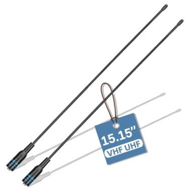 Imagem de ABBREE AR-771 Antena de rádio amador 38 cm banda dupla VHF/UHF SMA-antena de chicote macio fêmea para Baofeng UV-5R Mini/BF-F8HP PRO/DM32/UV32/5RM/K5PLUS/GM-15PRO/UV-5G Plus GMRS acessórios de rádio