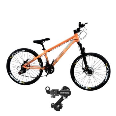 Imagem de Bicicleta 26 VikingX Tuff30 21v Cambio Traseiro Básico Shimano Pneu Slick Fino Preto1.50-Unissex