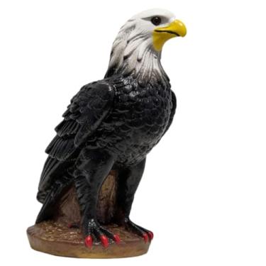 Imagem de Ornamento escultura águia de 36 cm — Ornamento escultura adequado para residências, escritórios ou salas de estar, decoração moderna, fabricado em resina resistente.