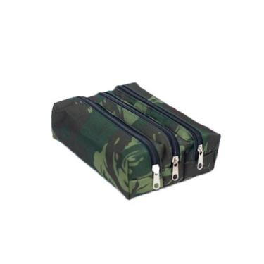 Imagem de Estojo Triplo Camuflado Juvenil Escolar Exército - JKF - JKF Estojos