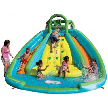 Imagem de Toboágua Inflável com Parede de Escada para até 4 de 5 a 10 Anos, Little Tikes