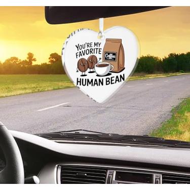 Imagem de Enfeites de Natal para pendurar em coração, enfeites engraçados de árvore de Natal feitos à mão, decoração de carro e casa - presente de Natal, decoração de artesanato em acrílico, ideias de troca de