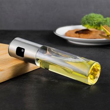 Imagem de Porta azeite vinagre spray galheteiro dosador aço inox chef 100ml - QG