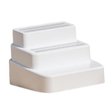 Imagem de Whtkoph Rampa para Escada com Caixa de Areia para Gatos, Acessórios Laváveis, Multiuso, Rápida de Limpar, Fácil para Gatinhos, Leve E com Grade, 3 Níveis