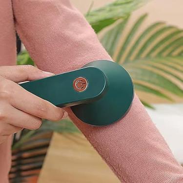 Imagem de Removedor de Pelos e Fiapos Elétrico Papa Bolinhas, Verde, Portátil, com Lâminas Removíveis