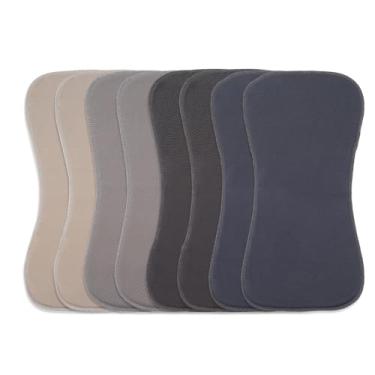 Imagem de lazyrhino Pacote com 8 panos para arrotar bebês, unissex para meninos e meninas, toalha super absorvente e macia, cor sólida (KA)