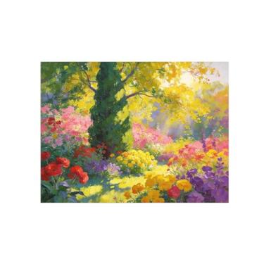 Imagem de Impressão em tela de paisagem de arte de parede - flores de árvore florestal - quadros de pintura de decoração para sala de estar quarto 80 x 105 cm 31 x 41 pol sem moldura