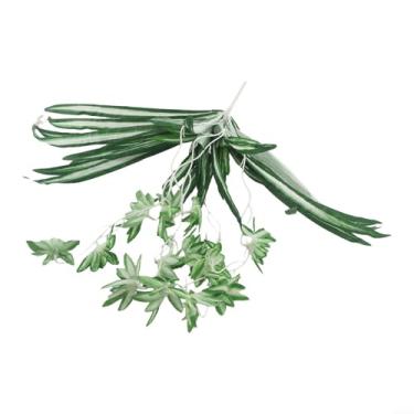 Imagem de Seda artificial Chlorophytum Orchid Spider Plant 5 cabeças 38 folhas 15 cabeças de flores para decoração de jardim doméstico material de seda realista fácil de manter 62 cm de comprimento cor vibrante