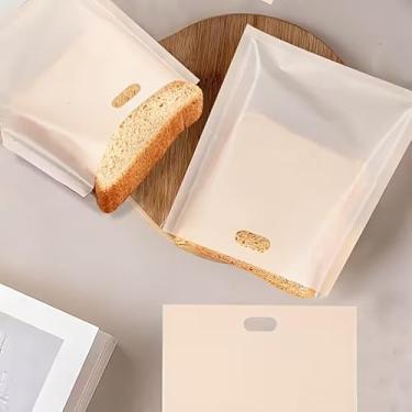 Imagem de Sanduíches, pizza, panini e pão – micro-ondas, forno ou grelha, design de segurança alimentar, saco de torragem de pão, 2 peças de 16,69 pol. × 7,122 cm