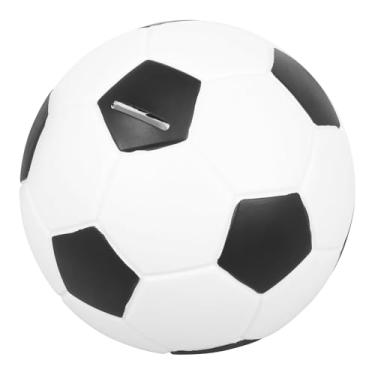 Imagem de Cofrinho de bola de futebol, 19 × 19 cm, cofrinho infantil, caixa de economia de dinheiro de vinil para fãs de esportes, aniversário de decoração de casa, dinheiro e economia de viagem (estilo futebol