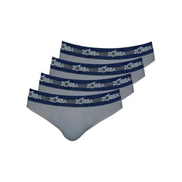 Imagem de Kit com 4 Cuecas Slip Zorba 0764, Chumbo, M