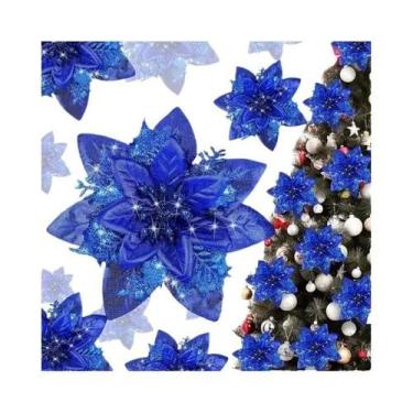 Imagem de Flores Artificiais Com Glitter E Ramos De Frutas Para Decorações De Ár