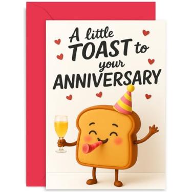 Imagem de Cartão de aniversário espirituoso para casal, presente "Um pequeno brinde ao seu aniversário", design gráfico divertido, senhores e senhoras, para amigos e colegas, em branco por dentro com envelope