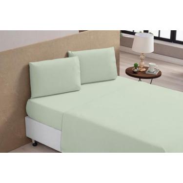 Imagem de Jogo De Lençol Casal 4 Peças Luxo Percal 100% Algodão - Jire Bordados,