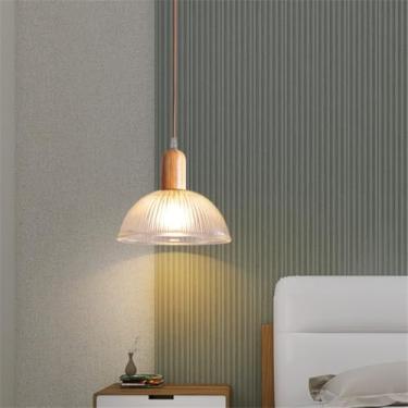 Imagem de Luminária pendente moderna de vidro E27 para mesa de jantar, estilo nórdico, com cúpula de vidro, ideal para bar, quarto, sala de estar, sala de jantar, mesa de cabeceira, quarto infantil e