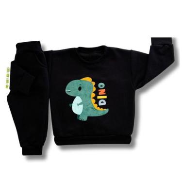 Imagem de Conjunto de Moletom Infantil Flanelado de Frio Unissex Roupa de Invern