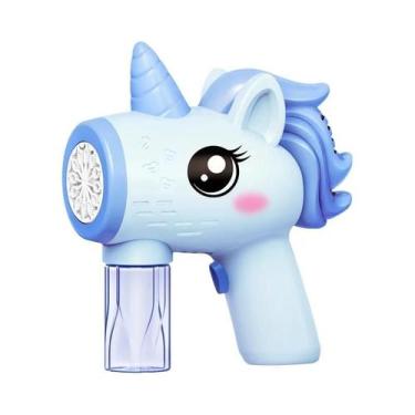 Imagem de Pistola De Bolhas Elétrica De Unicórnio Para Crianças, Soprador Automá