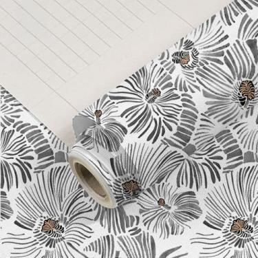 Imagem de Papel de parede fundo de hotel decoração de parede adesivo de parede PVC impermeável material adequado para sala de estar quarto estudo escritório preto e branco 44 * 1000 cm