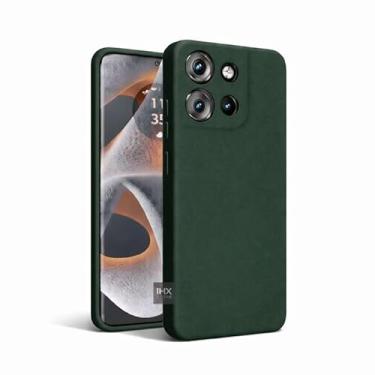 Imagem de Capa Capinha Case Compatível Motorola Moto Edge 50 Neo Silicone Aveludada Anti Impacto Reforçada Emborrachado Com Proteção De Câmera Premium (VERDE ESCURO)