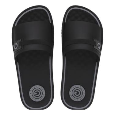 Imagem de Chinelo Masculino Slide Cartago Arizona Ortopédico Fascite Plantar Preto/Cinza (BR, Adulto, Numérico, 40)