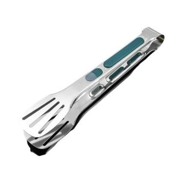 Imagem de Pinça De Churrasco Em Aço Inoxidável Antiderrapante Com Cabo De Silico